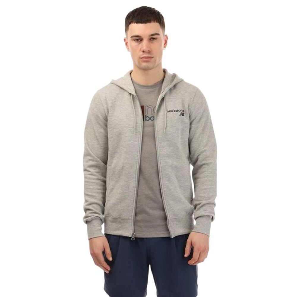 New Balance Mens Classic Core Full Zip Hoodie / Gray
